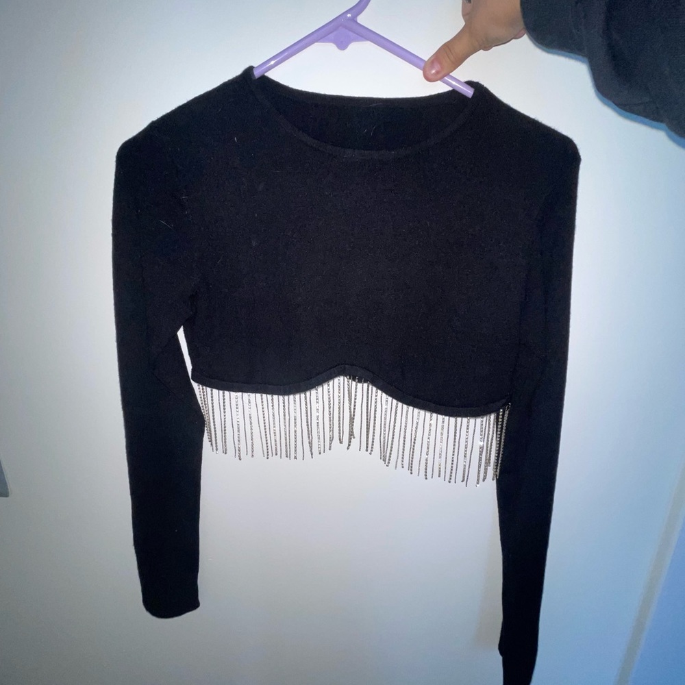 SHEIN long-sleeved jewel top